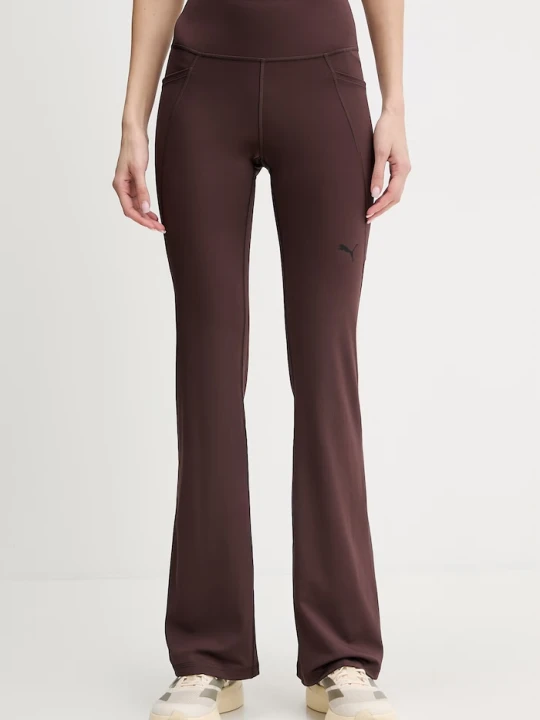 Zdjęcie produktu Puma legginsy sportowe damskie Essential Bootcut brązowy
