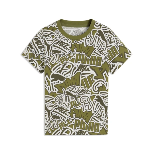 Zdjęcie produktu PUMA Młodzieżowa koszulka Essentials Scribble Printed, Akcesoria, Zielony