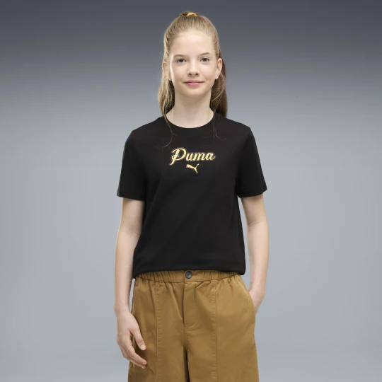 Zdjęcie produktu PUMA MÅ‚odzieÅ¼owa koszulka Essentials Script Glitter, Akcesoria, Czarny