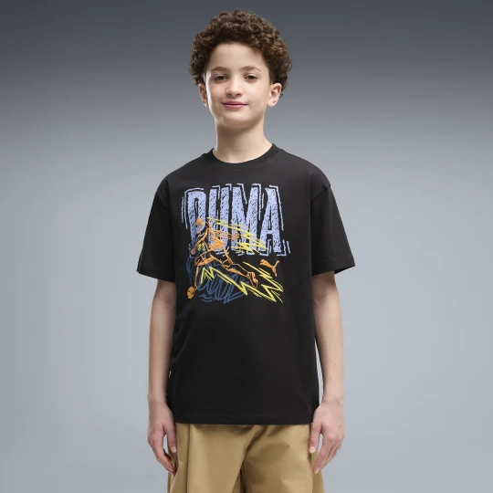 Zdjęcie produktu PUMA MÅ‚odzieÅ¼owa koszulka sportowa Graphics o swobodnym kroju, Akcesoria, Czarny