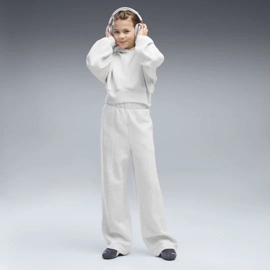 Zdjęcie produktu PUMA Młodzieżowe spodnie Essentials Relaxed Slouchy Pintuck, Akcesoria, Biały