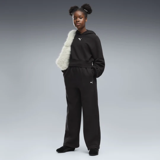 Zdjęcie produktu PUMA Młodzieżowe spodnie Essentials Relaxed Slouchy Pintuck, Akcesoria, Czarny