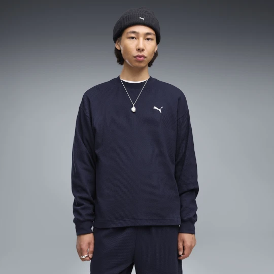 Zdjęcie produktu PUMA MÄ™ska bluza Essentials Elevated Relaxed Material, OdzieÅ¼, Niebieski Navy