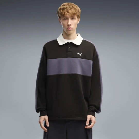 Zdjęcie produktu PUMA Męska bluza polo z okrągłym dekoltem T7 Relaxed, Odzież, Czarny
