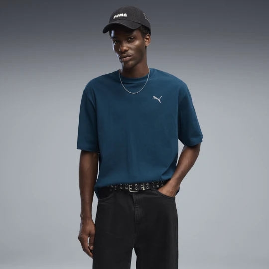 Zdjęcie produktu PUMA MÄ™ska koszulka Essentials Boxy o luÅºnym kroju, OdzieÅ¼, Niebieski