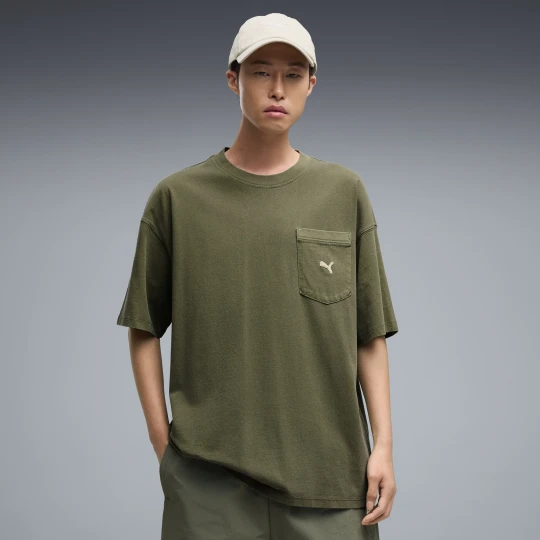 Zdjęcie produktu PUMA MÄ™ska koszulka oversize Select Essentials Wash, OdzieÅ¼, Zielony