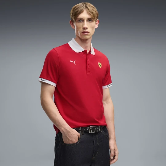 Zdjęcie produktu PUMA Męska koszulka polo Ferrari z piki, Akcesoria, Czerwony