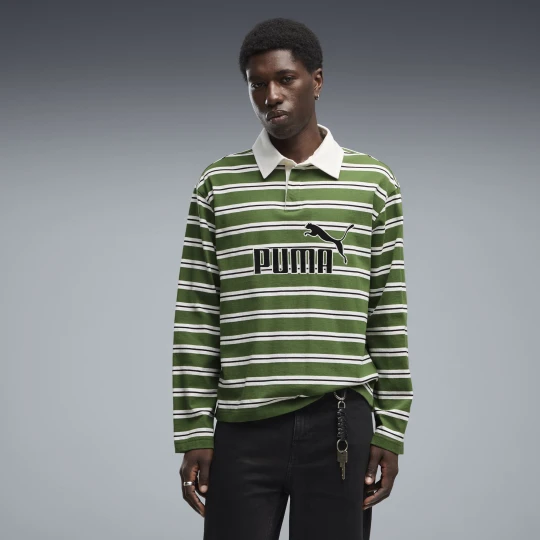Zdjęcie produktu PUMA MÄ™ska koszulka rugby polo Essentials Elevated No. 1 o swobodnym kroju, OdzieÅ¼, Zielony