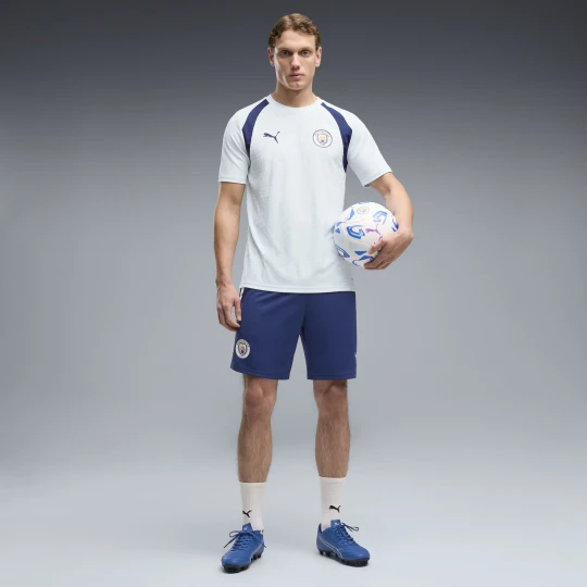 Zdjęcie produktu PUMA Męskie dopasowane szorty treningowe Manchester City, Odzież, Niebieski