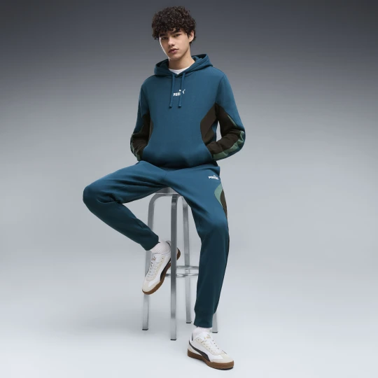 Zdjęcie produktu PUMA Męskie spodnie dresowe Essentials z blokami kolorów, Akcesoria, Niebieski