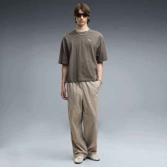 Zdjęcie produktu PUMA MÄ™skie spodnie z tkaniny Essentials Carpenter, Akcesoria, BeÅ¼owy Mouse Gray