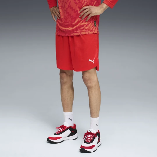 Zdjęcie produktu PUMA Męskie szorty do koszykówki teamJAWS Practice, Odzież, Czerwony