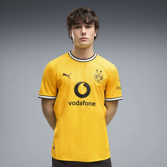 Zdjęcie produktu PUMA Męska autentyczna koszulka domowa Borussia Dortmund 26 / 27, Akcesoria, Żółty
