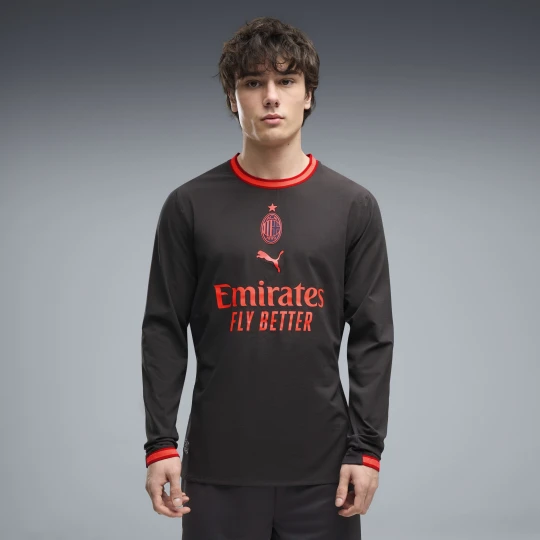 Zdjęcie produktu PUMA Męska autentyczna trzecia koszulka z długim rękawem AC Milan 26 / 27, Odzież, Szary