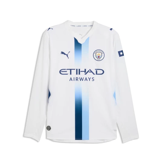 Zdjęcie produktu PUMA Męska autentyczna trzecia koszulka z długim rękawem Manchester City 26 / 27, Akcesoria, Biały