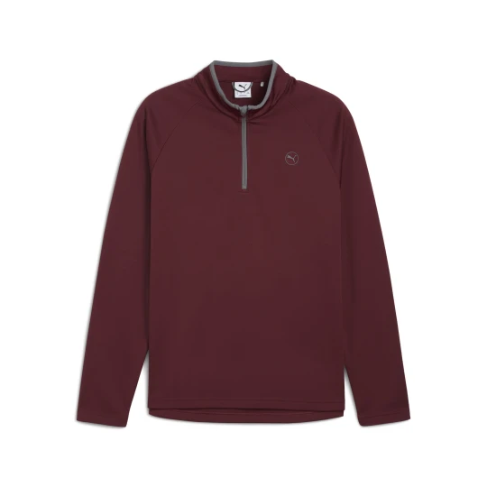 Zdjęcie produktu PUMA Męska bluza dzianinowa z zamkiem 1/4 i waflowym wzorem, Akcesoria, Czerwony
