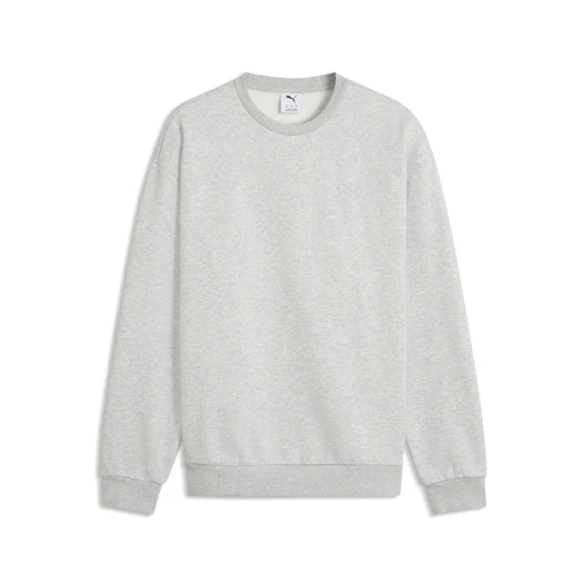 Zdjęcie produktu PUMA Męska bluza Essentials Elevated Relaxed z okrągłym dekoltem, Odzież, Szary