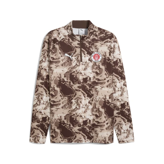 Zdjęcie produktu PUMA Męska bluza przedmeczowa FC St. Pauli z zamkiem 1 / 4, Akcesoria, Brązowy