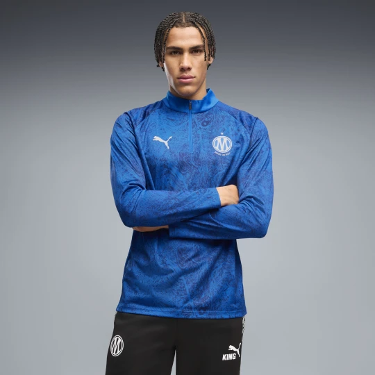 Zdjęcie produktu PUMA Męska bluza rozgrzewkowa Olympique de Marseille z zamkiem 1 / 4, Akcesoria, Niebieski