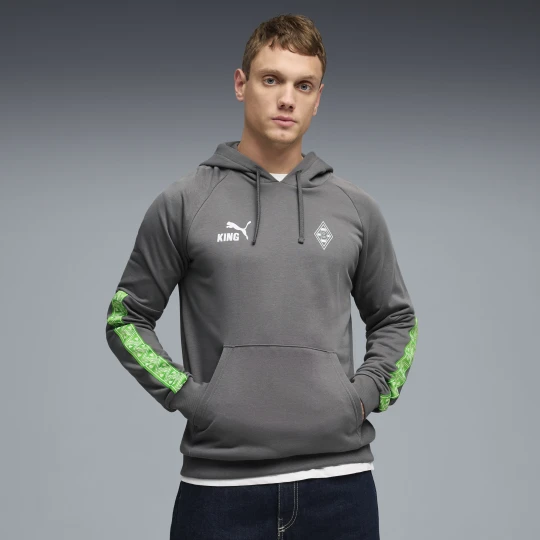 Zdjęcie produktu PUMA Męska bluza z kapturem Borussia Mönchengladbach FtblKING, Odzież, Szary