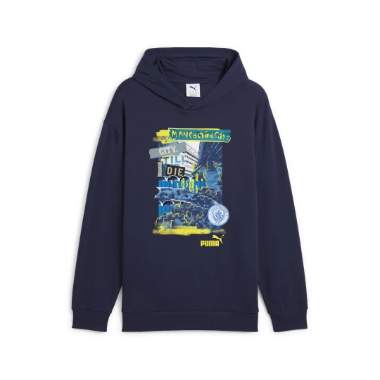 Zdjęcie produktu PUMA Męska bluza z kapturem Manchester City ftblNRGY+, Akcesoria, Niebieski