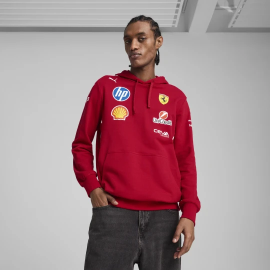 Zdjęcie produktu PUMA Męska bluza z kapturem Scuderia Ferrari HP 2025 Driver, Odzież, Czerwony