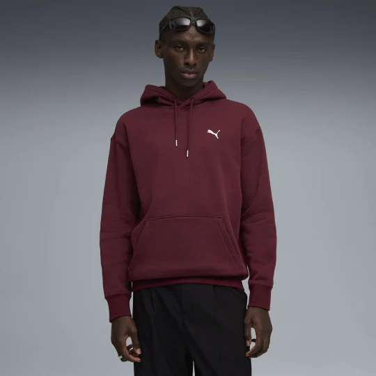 Zdjęcie produktu PUMA MÄ™ska dzianinowa bluza z kapturem Wardrobe Essentials o luÅºnym kroju, OdzieÅ¼, Czerwony