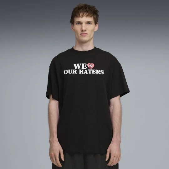 Zdjęcie produktu PUMA Męska koszulka do koszykówki Out The Mail o kroju oversize, Odzież, Czarny