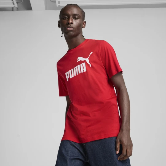 Zdjęcie produktu PUMA Męska koszulka Essentials z logo No. 1, Odzież, Czerwony