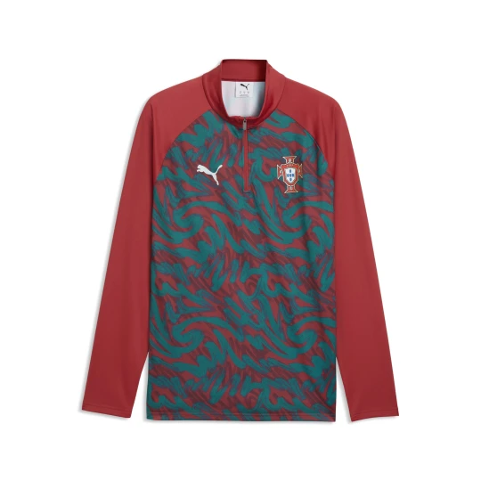 Zdjęcie produktu PUMA Męska koszulka na rozgrzewkę Portugalii z zamkiem 1/4, Akcesoria, Czerwony
