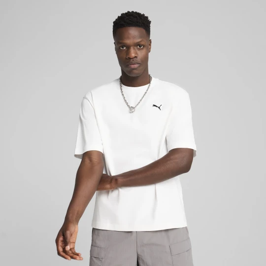 Zdjęcie produktu PUMA Męska koszulka o pudełkowym kroju WARDROBE ESS, Odzież, Biały