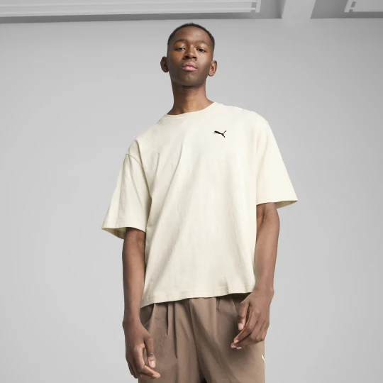 Zdjęcie produktu PUMA MÄ™ska koszulka o pudeÅ‚kowym kroju WARDROBE ESS, OdzieÅ¼, BiaÅ‚y