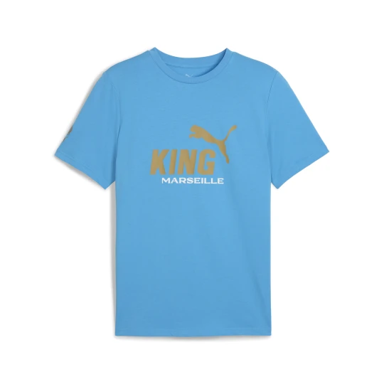 Zdjęcie produktu PUMA Męska koszulka Olympique Marsylia KING z logo, Akcesoria, Niebieski