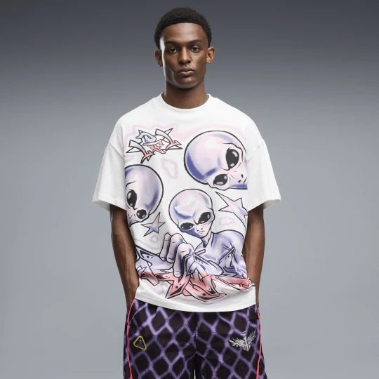 Zdjęcie produktu PUMA Męska koszulka oversize Melo Asteriks, Odzież, Biały