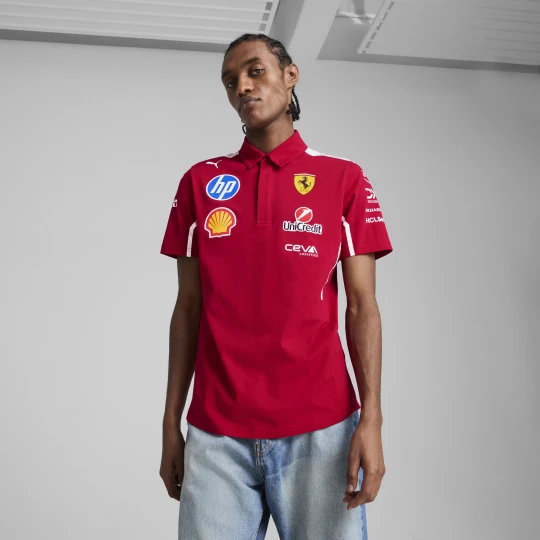 Zdjęcie produktu PUMA Męska koszulka polo Scuderia Ferrari HP 2025 Team, Odzież, Czerwony