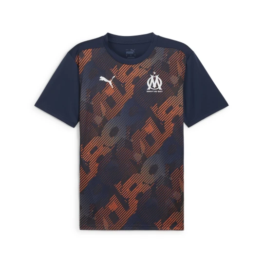 Zdjęcie produktu PUMA Męska koszulka przedmeczowa z krótkim rękawem Olympique Marsylia, Odzież, Niebieski