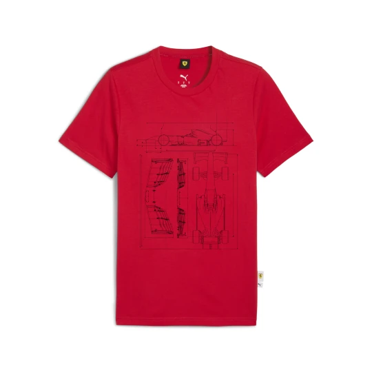 Zdjęcie produktu PUMA Męska koszulka Scuderia Ferrari Sportswear z grafiką, Akcesoria, Czerwony