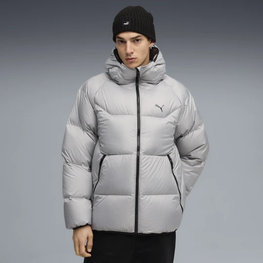 Zdjęcie produktu PUMA Męska kurtka puchowa z kapturem, Odzież, Szary