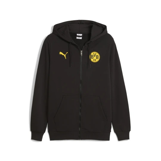 Zdjęcie produktu PUMA Męska kurtka z kapturem Borussia Dortmund FtblCulture, Akcesoria, Czarny
