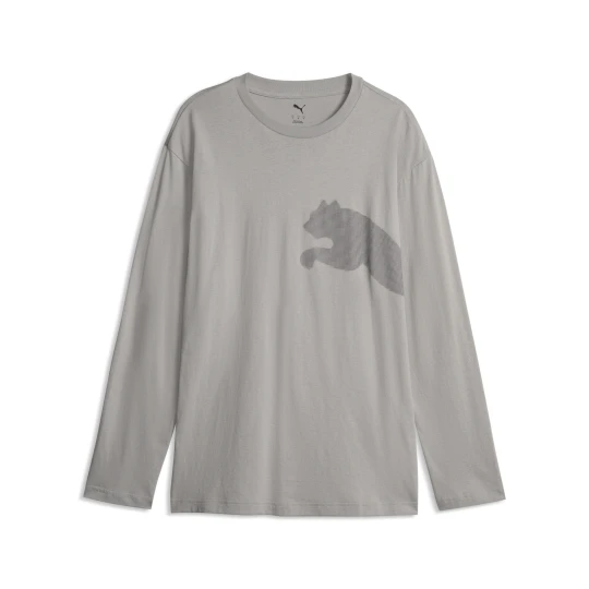 Zdjęcie produktu PUMA Męska luźna koszulka Essentials Big Cat Logo z długim rękawem, Odzież, Szary