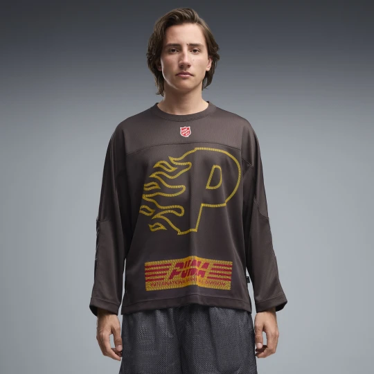 Zdjęcie produktu PUMA Męska siateczkowa koszulka do koszykówki Art Class w stylu hokejowym, Akcesoria, Czarny