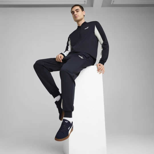 Zdjęcie produktu PUMA Męski dres inspirowany koszykówką z poliestru, Odzież, Niebieski