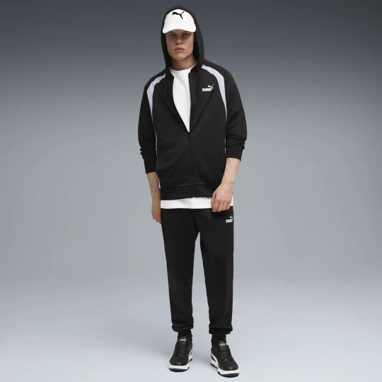 Zdjęcie produktu PUMA Męski dres z poliestru z kapturem, Odzież, Czarny