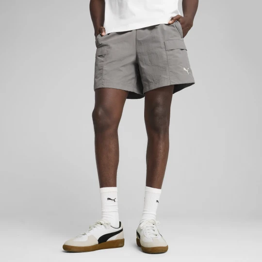 Zdjęcie produktu PUMA Męskie bojówki o luźnym kroju WARDROBE ESS 6", Odzież, Szary