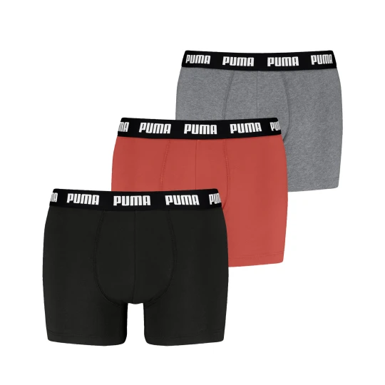 Zdjęcie produktu PUMA Męskie bokserki (3 pary), Odzież, Pomarańczowy