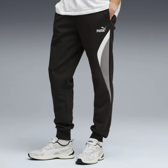 Zdjęcie produktu PUMA MÄ™skie spodnie dresowe Essentials z blokami kolorÃ³w, Akcesoria, Czarny