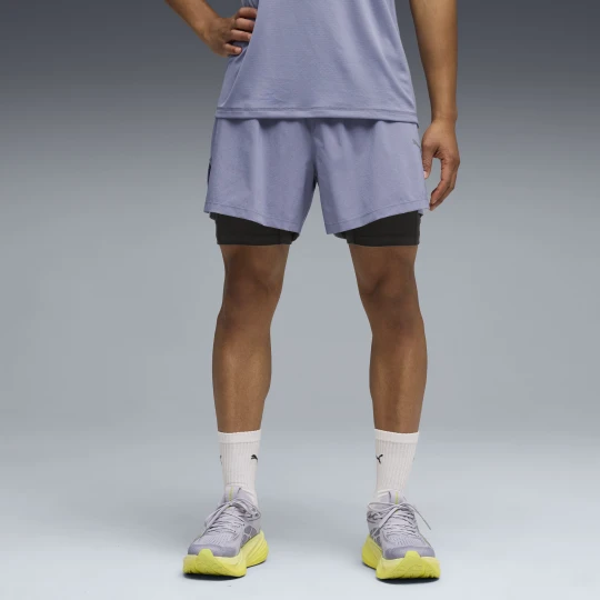 Zdjęcie produktu PUMA Męskie szorty do biegania Dreamrun 2 w 1 dryCELL 5", Odzież, Szary