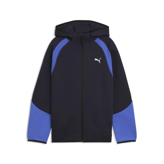 Zdjęcie produktu PUMA Młodzieżowa bluza Evostripe z kapturem zapinana na suwak, Akcesoria, Niebieski