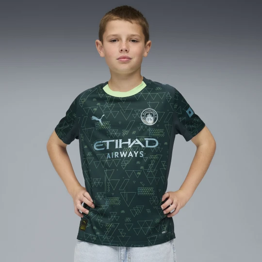 Zdjęcie produktu PUMA Młodzieżowa czwarta koszulka Manchester City 25 / 26, Odzież, Zielony
