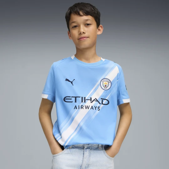 Zdjęcie produktu PUMA Młodzieżowa koszulka domowa Manchester City 25 / 26, Odzież, Niebieski
